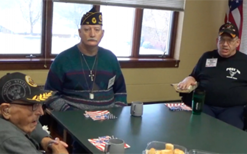 Among the veterans at Sunset Home (left to right): Renee "Johnny" Johnston, William Joe Lyle, Jr., and Troy Anderson.TO SEE VIDEO INTERVIEWS WITH THE VETERANS, VISIT OUR WEBSITE bladeempire.com AND CLICK ON THE MULTIMEDIA PAGE.